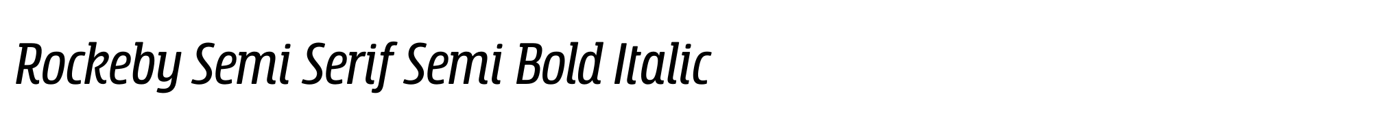 Rockeby Semi Serif Semi Bold Italic image